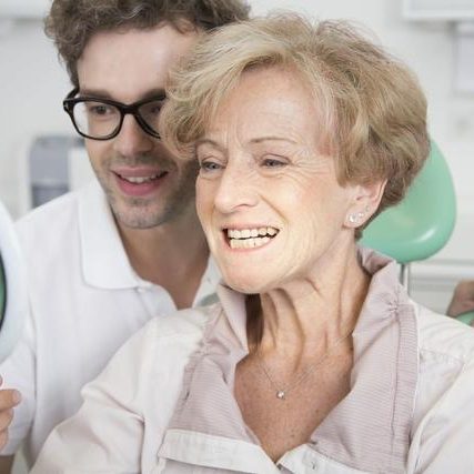 checking dental bridge